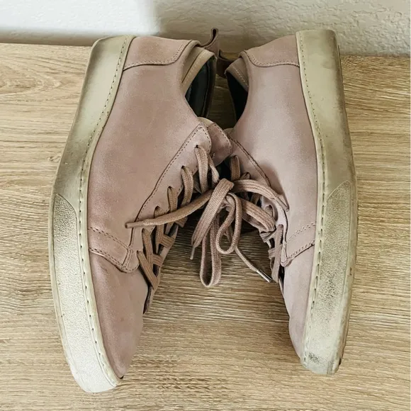 AQUATALIA Mens US 7.5 Light Rose Pink  Suede Sneaker Casual Shoes Made in Italy