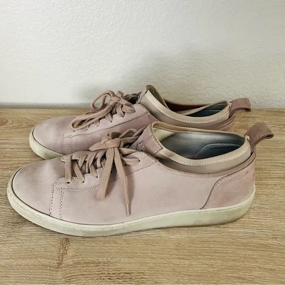 AQUATALIA Mens US 7.5 Light Rose Pink  Suede Sneaker Casual Shoes Made in Italy