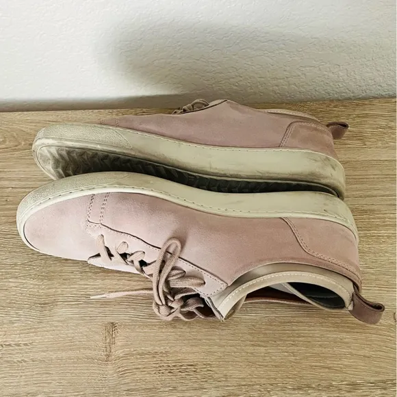 AQUATALIA Mens US 7.5 Light Rose Pink  Suede Sneaker Casual Shoes Made in Italy