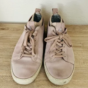 AQUATALIA Mens US 7.5 Light Rose Pink  Suede Sneaker Casual Shoes Made in Italy