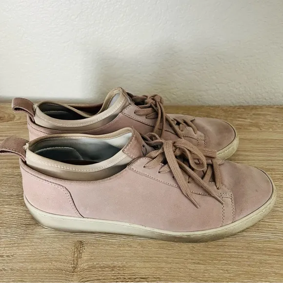 AQUATALIA Mens US 7.5 Light Rose Pink  Suede Sneaker Casual Shoes Made in Italy