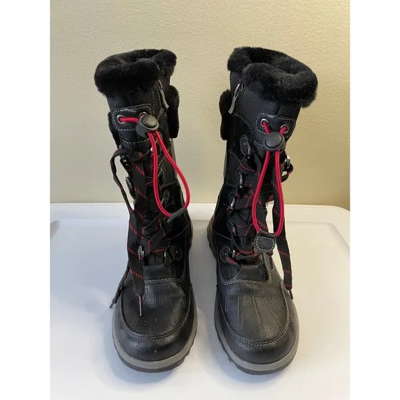Aquatherm By Santana Canada Kirima Black Lace Winter Boots