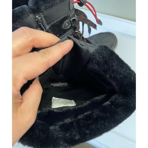 Aquatherm By Santana Canada Kirima Black Lace Winter Boots