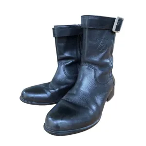 Ariat Black Leather Harness Biker Moto Boots Size 8M Womens