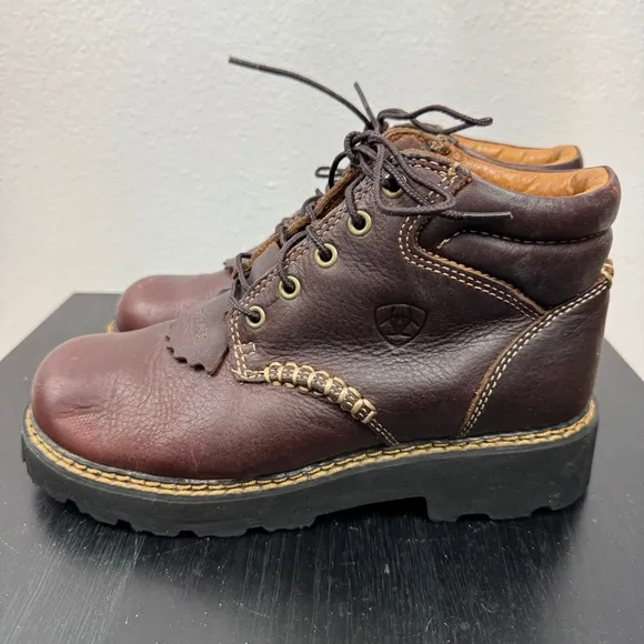 Ariat Canyon Boots Womens 6.5B Brown Leather Lace Up Work Casual Western Cowgirl