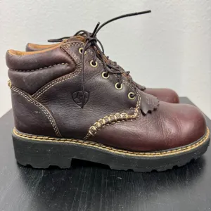 Ariat Canyon Boots Womens 6.5B Brown Leather Lace Up Work Casual Western Cowgirl