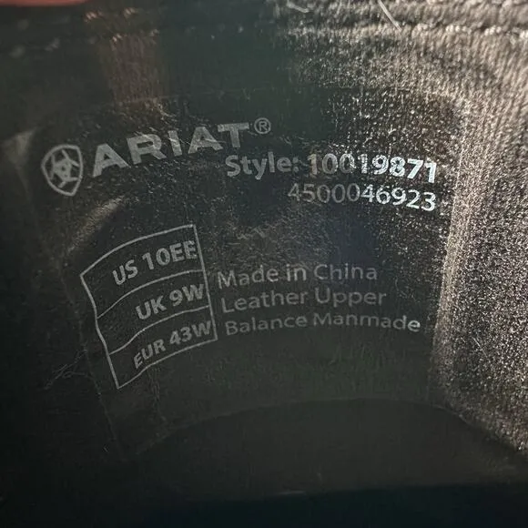 Ariat Men's Size 10 EE Wide Moc Toe Nubuck Brown Slip On Loafers Shoes