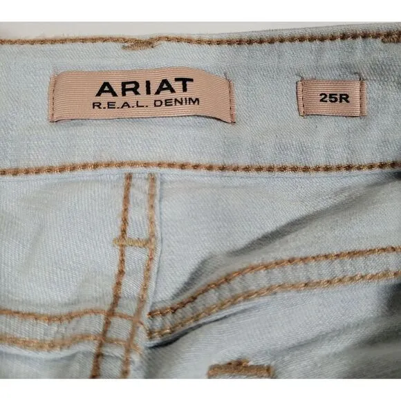 Ariat Real Denim Women's 25 R Mid Rise Flare Stretch Western Jeans NWT