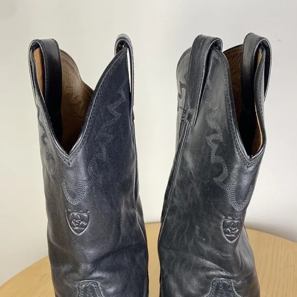 Ariat Sedona Black Leather Cowboy Western Work Boots Men’s Size 10 Casual