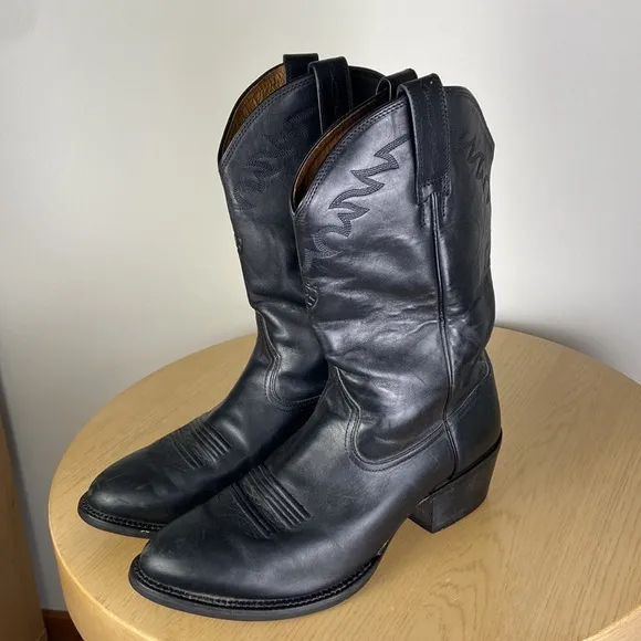 Ariat Sedona Black Leather Cowboy Western Work Boots Men’s Size 10 Casual