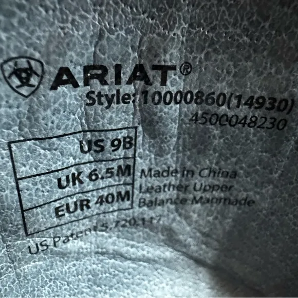 Ariat WOMEN'S Fatbaby Saddle Western Boot Size 9B