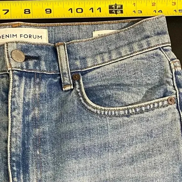 Aritzia Denim Forum Twiggy Flare Leg Jeans High Rise Distressed 70s Festival