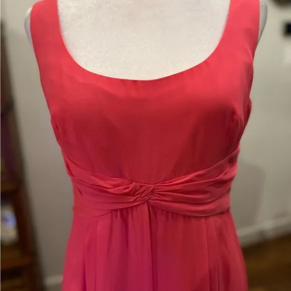 Armani Collezioni Coral Formal Silk Formal Dress Small Medium Sheer Empire waist