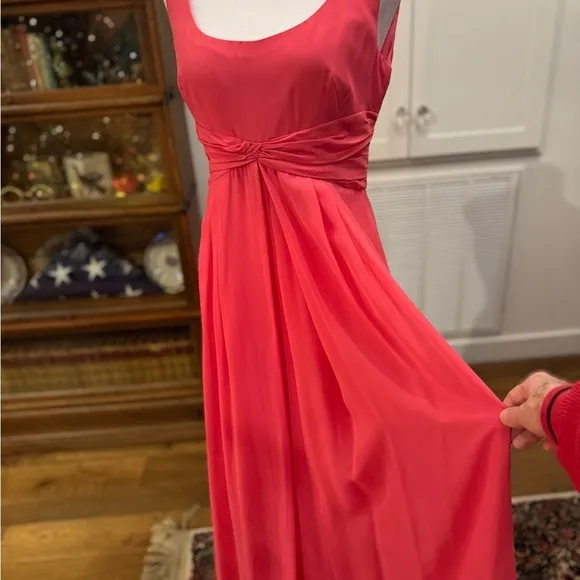 Armani Collezioni Coral Formal Silk Formal Dress Small Medium Sheer Empire waist