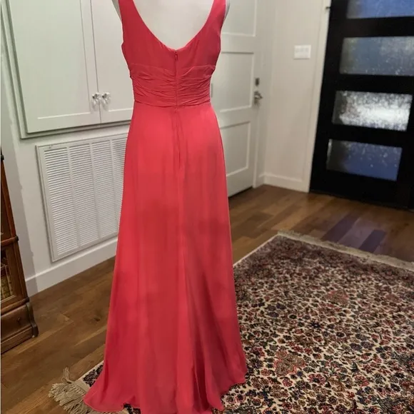 Armani Collezioni Coral Formal Silk Formal Dress Small Medium Sheer Empire waist