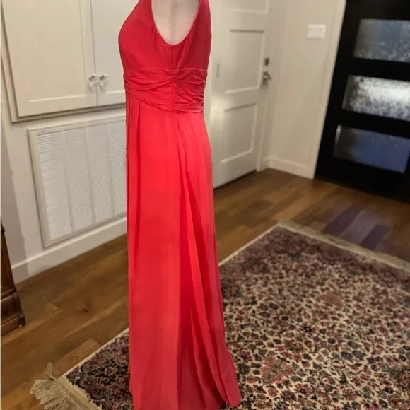 Armani Collezioni Coral Formal Silk Formal Dress Small Medium Sheer Empire waist