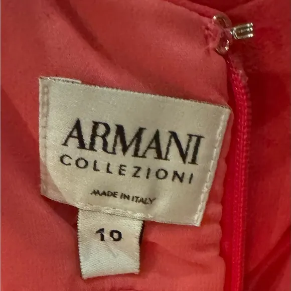 Armani Collezioni Coral Formal Silk Formal Dress Small Medium Sheer Empire waist