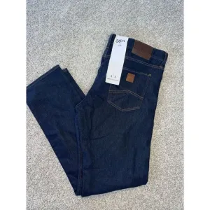 Armani Exchange A|X J13 Men's Slim Fit Dark Blue Stretch Cotton‎ Jeans 38R