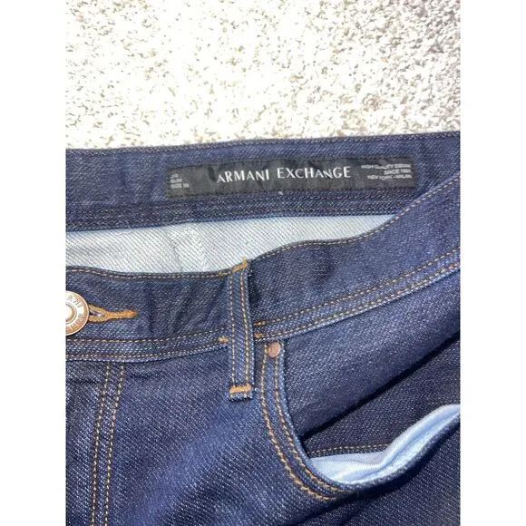 Armani Exchange A|X J13 Men's Slim Fit Dark Blue Stretch Cotton‎ Jeans 38R