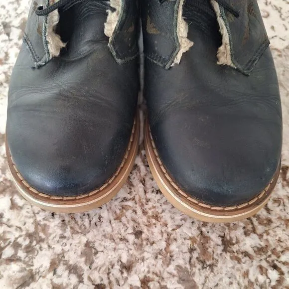 Armani Junior Winter Blue Leather Boots for Kids size 13