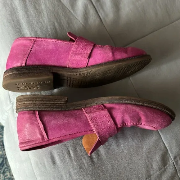 🩷🩷🩷AS 98 Pink Suede Loafers 41 Or 11 Shoes Flats