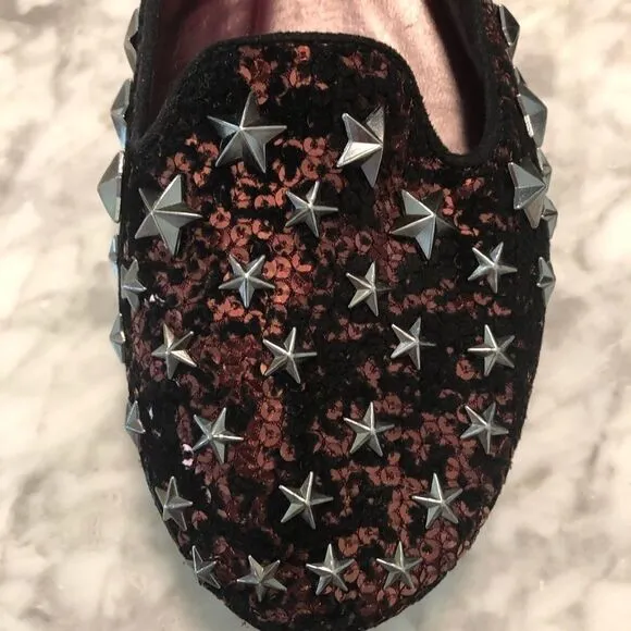 ASH Sequin Star Studded Loafers