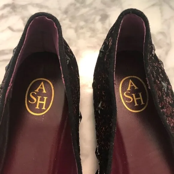ASH Sequin Star Studded Loafers