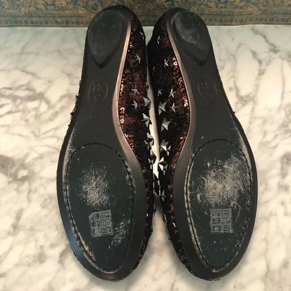 ASH Sequin Star Studded Loafers