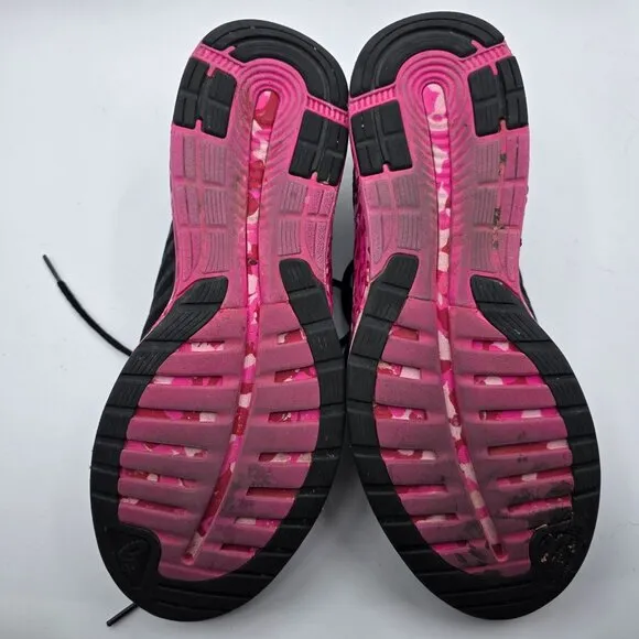 Asics FuzeX Breast Cancer Awareness Mens Size 9 Black Pink Athletic Shoes T6J2N