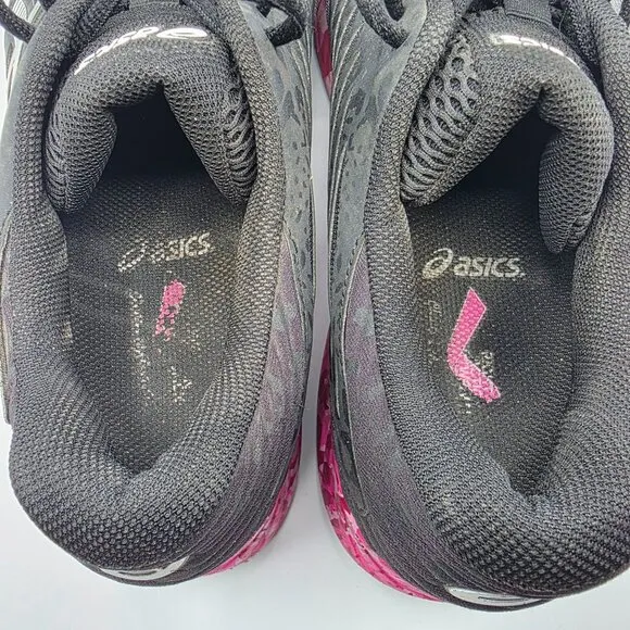 Asics FuzeX Breast Cancer Awareness Mens Size 9 Black Pink Athletic Shoes T6J2N
