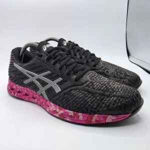 Asics FuzeX Breast Cancer Awareness Mens Size 9 Black Pink Athletic Shoes T6J2N