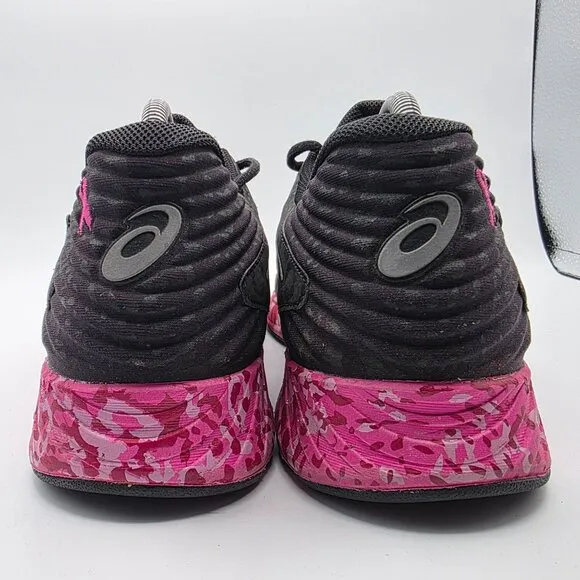 Asics FuzeX Breast Cancer Awareness Mens Size 9 Black Pink Athletic Shoes T6J2N