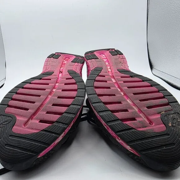 Asics FuzeX Breast Cancer Awareness Mens Size 9 Black Pink Athletic Shoes T6J2N