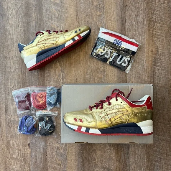 ASICS x Ronnie Fieg Kith Gel Lyte 3 USA Gold