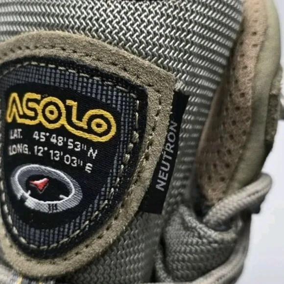 Asolo Neutron Gore-Tex Hiking Boots Womens Size 11 Gray Beige Black Outdoor NWOB