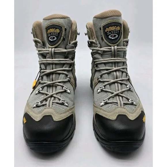 Asolo Neutron Gore-Tex Hiking Boots Womens Size 11 Gray Beige Black Outdoor NWOB
