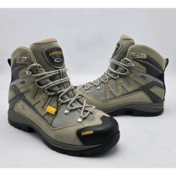 Asolo Neutron Gore-Tex Hiking Boots Womens Size 11 Gray Beige Black Outdoor NWOB
