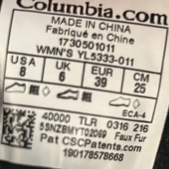 Authentic Columbia waterproof woman’s winter boots sz 8