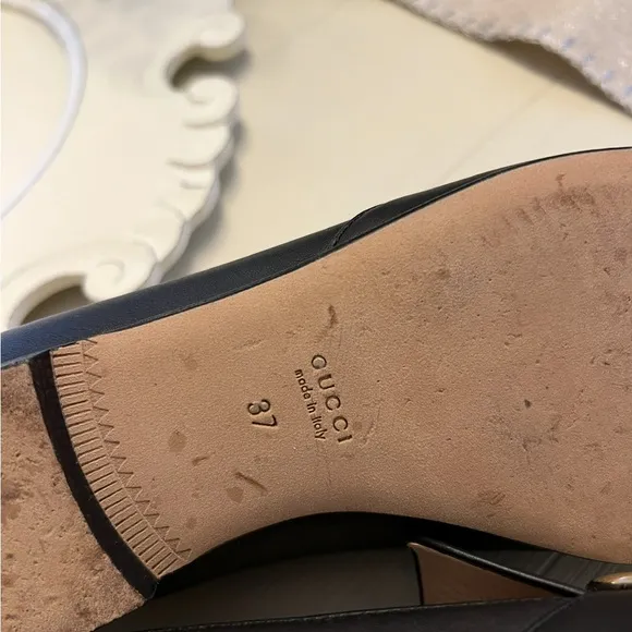 Authentic Gucci Black Leather Loafers