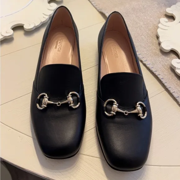 Authentic Gucci Black Leather Loafers