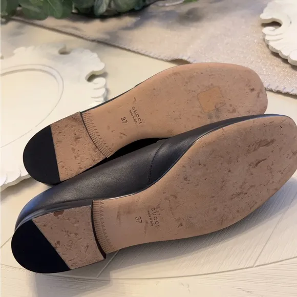 Authentic Gucci Black Leather Loafers