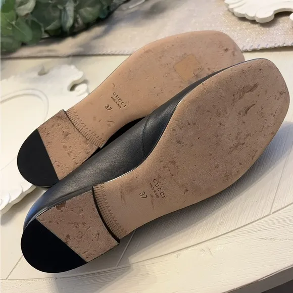 Authentic Gucci Black Leather Loafers