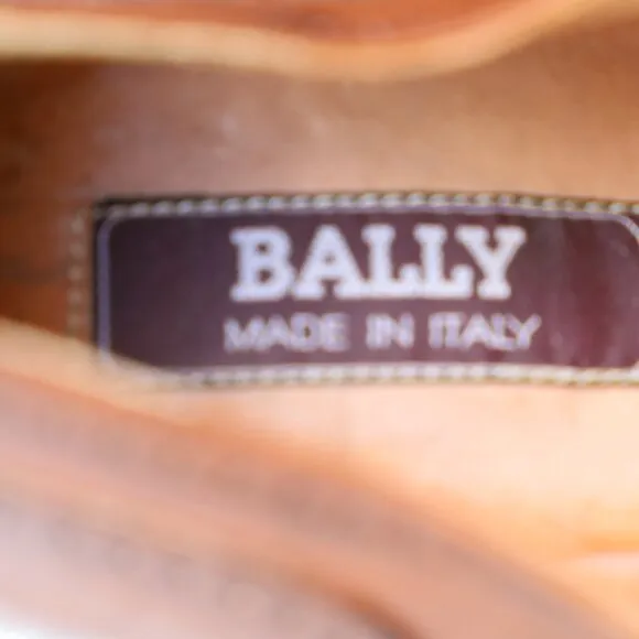 Bally 10-M Brown Wingtip Oxford Dress Shoes