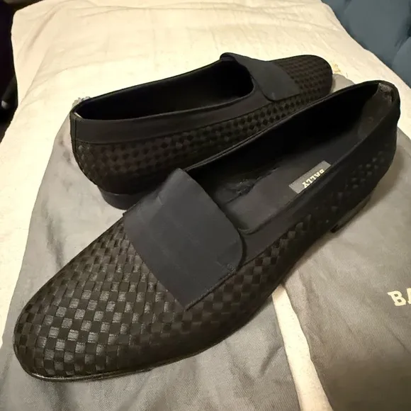 Bally black tie / tuxedo Men's Black Loafers 11 1/2 D