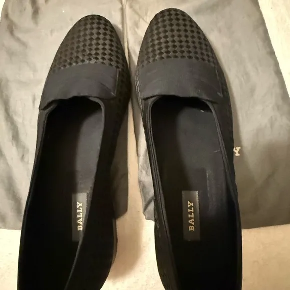 Bally black tie / tuxedo Men's Black Loafers 11 1/2 D