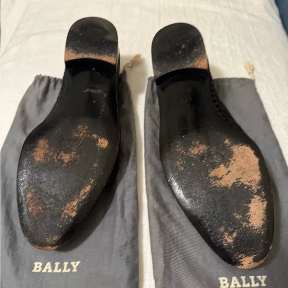 Bally black tie / tuxedo Men's Black Loafers 11 1/2 D