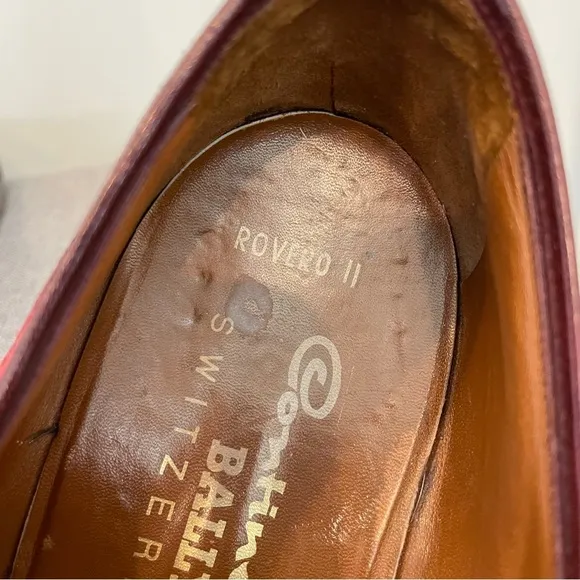 BALLY Rovero II Vintage Burgundy Suede Tassel Loafers - Size 9