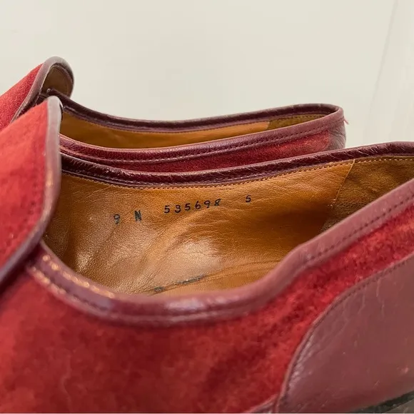 BALLY Rovero II Vintage Burgundy Suede Tassel Loafers - Size 9