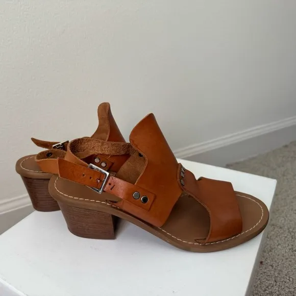 Barbara Barbieri Brown Leather Slingback Sandal Made in ITALY Size 6