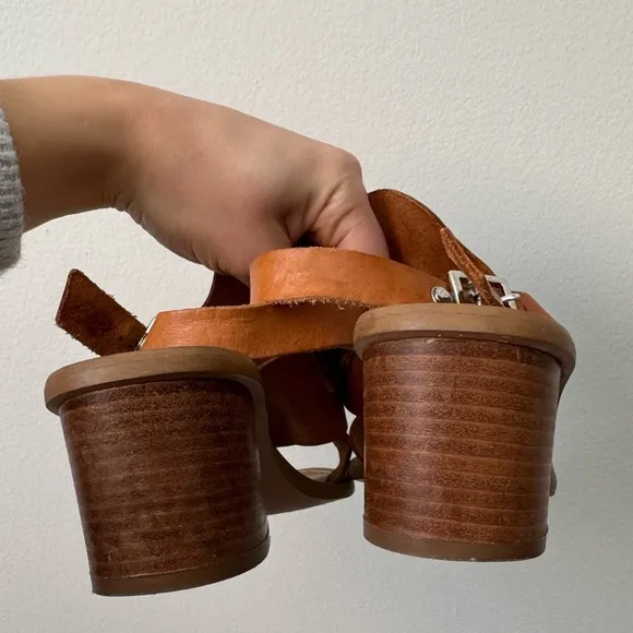 Barbara Barbieri Brown Leather Slingback Sandal Made in ITALY Size 6